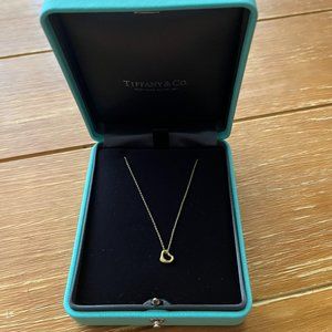 Tiffany & Co Open Heart Pendant Yellow Gold 7mm